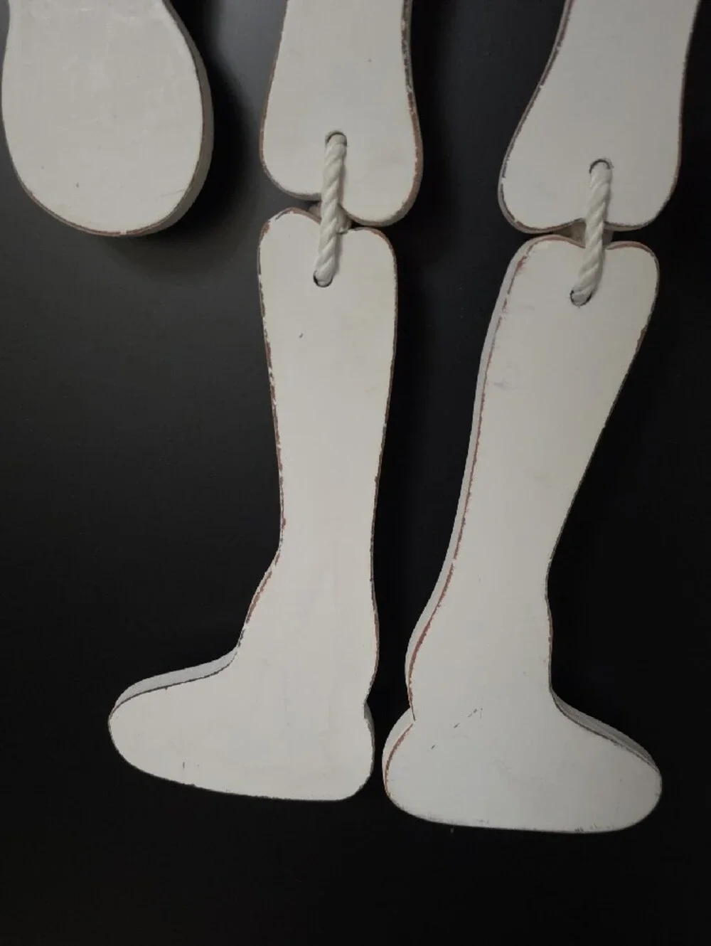 Halloween White Wooden Hanging Skeleton, 27